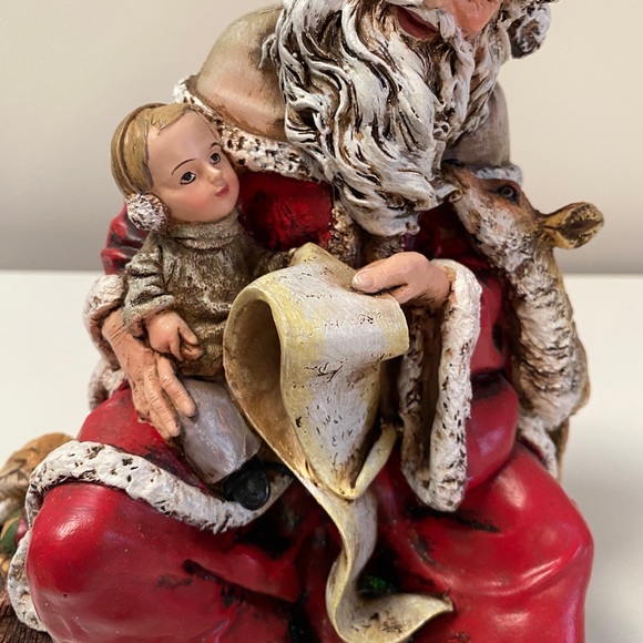 Napco Santa With Child and Deer Tabletop Decor - Picture 6 of 6